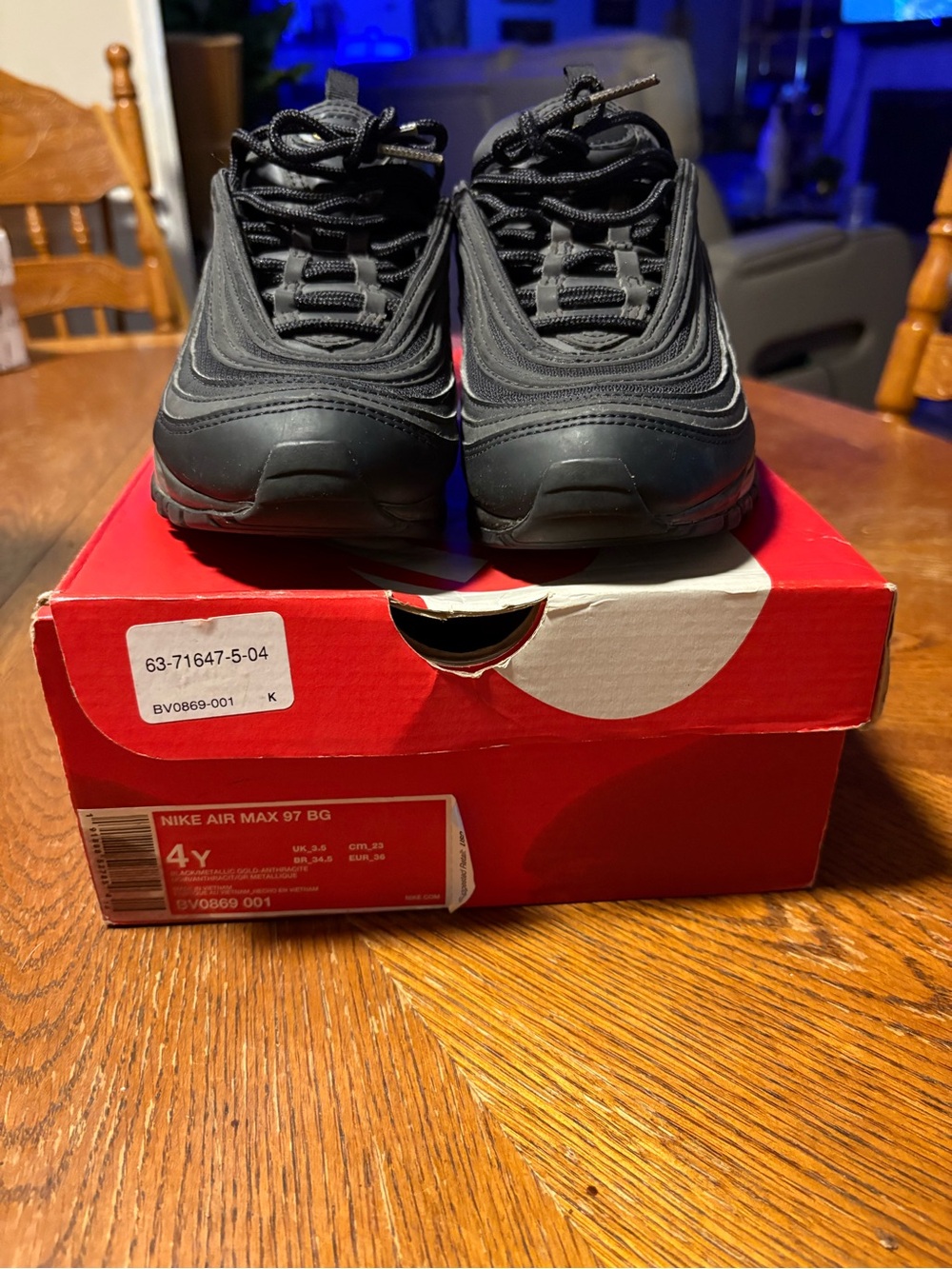 Nike Kids Air Max 97 Triple Black Sneakers